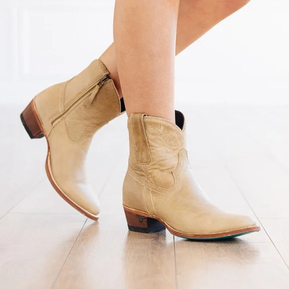 Lane The Plain Jane Bootie in Butterscotch - Picture 2 of 10